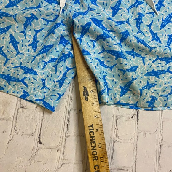 Chubbies Light Blue Shark Pattern Swim Trunks - Picture 5 of 7